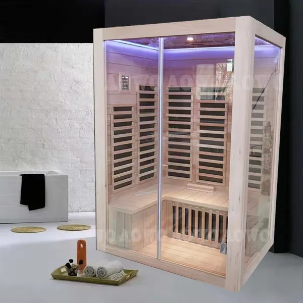 2-3 person size Spa Sauna Cabin Far Infrared and traditional whirlpool Beauty Equipment Customize steam Sauna