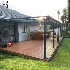 Vente flash : auvent de terrasse transparent, 100 % imperméable, structure en aluminium avec construction en polycarbonate pour jardin, auvent fixe - Product Image 3
