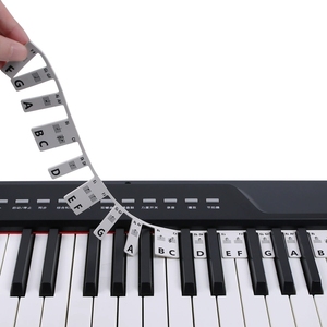Wholesale Reusable Silicone Piano Key Labels No‑Glue Detachable Keyboard Note Stickers For Piano Learning Supplies - Product Image 1