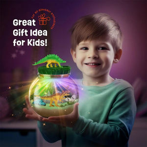 DIY dinosauro giardino terrario Kit di strumenti stelo giocattoli educativi magici sabbia Dino mondo LED luce notturna per i bambini - Product Image 6