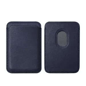 BSCI Supplier RFID for Apple Magnet Leather PU ID Credit Card Holder Mganetic Wallet for iPhone 13 12 Case Leather Wallet