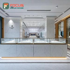 Luxury Jewelry Store Display System Wood Frame Jewelry Shop Showcase Cabinet - Product Image 4
