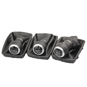 Audi Gear <b>Shift</b> <b>Knob</b> Cover Leather Manual Transmission Black Ergonomic Fitment - Product Image 1