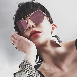 Lunettes de soleil irrégulières Qianai, monture argentée, verres mercure, protection UV400, légères, unisexe, type 3, H3-1102 - Product Image 4