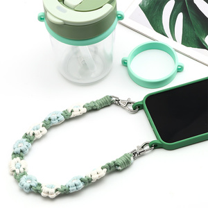 En gros, Cordon de suspension pour téléphone portable à motif floral tissé, Lanière de cou, Dragonne de poignet, Chaîne de téléphone amovible, Lanière pour gobelet - Product Image 1