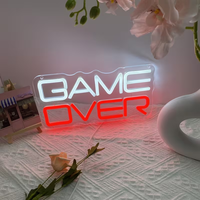 Enseigne néon LED étanche et dimmable, style arcade vintage, pour la décoration murale de la salle de jeux à domicile ou de la mancave
