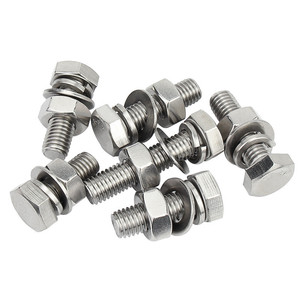 สตีลสแตนเลส 316 ราคาถูก สกรูหัวหกเหลี่ยม <span class=keywords><strong>M16</strong></span> พร้อมน็อตและแหวนรอง น็อตหกเหลี่ยม M6 M7 M8 M9 M10 M11 M12 M32 M35 M39 รายการราคาสกรู - Product Image 5