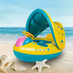 Juguetes Acuáticos para Bebés, Asiento Flotante, Bote de Natación, Flotador Inflable con Protección Solar para Niños de 0 a 5 Años - Product Image 3