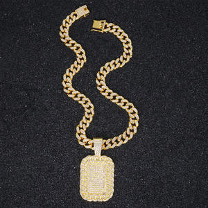 European American Style Herren Hip-Hop kubanische Kette New Style personal isierte Full <span class=keywords><strong>Diamond</strong></span> Anhänger Trendy übertrieben - Product Image 2