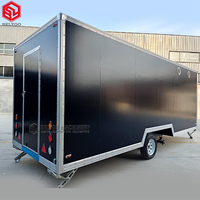 Camion de restauration mobile extérieur en fibre de verre durable pour café, glaces, hot-dogs, pizzas et snacks