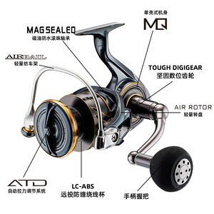 Moulinet spinning Caldia SW 4000 CXH, 5000 D, CXH 6000 D, H, 8000 H, 10000 H, 14000 H pour la pêche en mer, le jigging et le lancer depuis bateau - Product Image 3