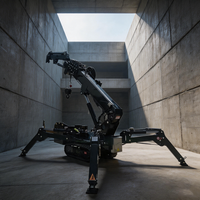 Guindaste Aranha RST L-705 de 4 Toneladas, Mini Guindaste Elétrico Hidráulico Telescópico sobre Esteiras para Projetos de Reforma Interna