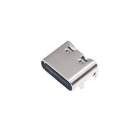 Connecteur femelle USB Type-C 6 broches à montage horizontal SMT pour la charge et les données