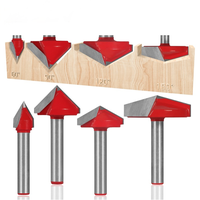 Fraise à bois en carbure de type V à vente chaude avec tige, fraise 3D, gravure informatique, fraisage, fraise à bois en carbure