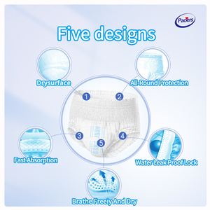 Pantaloni Pull-up per incontinenza con stampa spessa personalizzati <span class=keywords><strong>da</strong></span> <span class=keywords><strong>uomo</strong></span> pannolino usa e getta per adulti con sottofondo antiperdite realizzato in poltiglia Fluff - Product Image 5