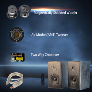 Samtronic - El Mejor Sistema de <span class=keywords><strong>Altavoces</strong></span> para Estantería, <span class=keywords><strong>Altavoces</strong></span> Activos de Madera OEM con Control Remoto, Sistema de Cine en Casa, Tweeter AMT - Product Image 5