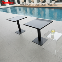 Table de bar en surface solide de haute qualité, table à manger en pierre polie, mobilier de villa