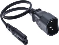 Câble d'extension d'alimentation CA IEC C14 vers IEC C7 (Figure 8) avec matériau en caoutchouc, longueur personnalisable pour ordinateur et imprimante