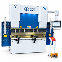 Presse plieuse CNC hydraulique entièrement automatique à 4 axes pour aluminium, modèle WE67K-80T1600, avec contrôle DELEM DA53TX DA58TX