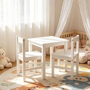 Preschool Nursery Furniture Set Wood Kids <b>Study</b> <b>Table</b> Chairs Dining Toddler <b>Table</b> Desk for Kids Party - Product Image 1