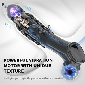 Silicone Dildo pene lupo copertura dente potente vibratore allungare e addensare per adulti giocattoli sessuali pene Extender giocattoli sessuali per gli uomini - Product Image 2