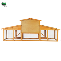 Cage de luxe pour petits animaux en bois de sapin chinois Cage à lapin en bois arrière-cour Guniea cochon Cage à lapin