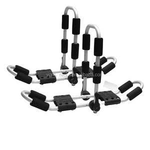 Porte-chaussures de toit pliable Yonk en aluminium argenté pour 2 kayaks ou canoës, capacité 75 kg - Product Image 2