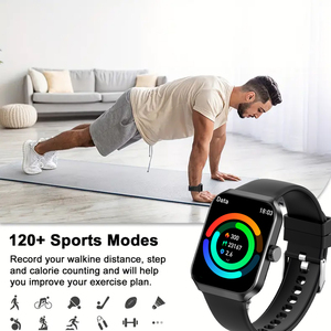 SENBONO NX25 Nuovo Smartwatch Uomo <span class=keywords><strong>Donna</strong></span> Schermo Quadrato Sport Impermeabile Risposta Chiamate Cardiofrequenzimetro Orologio Smart Uomo <span class=keywords><strong>Donna</strong></span> - Product Image 3