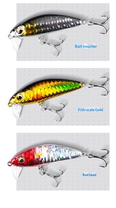Leurre Minnow ABS SWORDFISH imprimé, appât artificiel dur pour bar, pêche en mer, coulée lente, ultra-lanceur, mi-eau, avec hameçons - Product Image 2