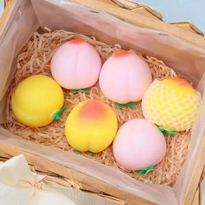 Pink Peach Squeeze Toys TPR Material Stress Relief <b>Squishies</b> for 5-7 Years Old Children - Product Image 2