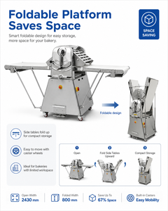 Commercial Pastry <b>Laminating</b> Dough Sheeter <b>Machine</b> for Baklava Phyllo and Croissant - Product Image 3