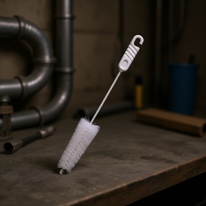 Brosse à embout conique SOREX 27,5x3,5x9,5cm, brosse de nettoyage blanche pour tuyaux et tubes - Product Image 3