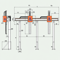 Bras robotisé à portique triaxial personnalisé, module de table coulissante multi-axes robuste à crémaillère linéaire, garantie 1 an