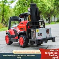 Chariot élévateur électrique, véhicule de construction, grande voiture jouet en plastique, excavatrice télécommandée pour enfants de 1 à 4 ans, unisexe