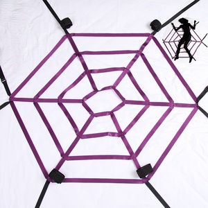 Conjunto de Restricción de Sujeción para <span class=keywords><strong>Cama</strong></span> con Diseño de Telaraña, Esposas para Muñecas y Tobillos con Correas Ajustables, Juguetes Sexuales BDSM para Mujeres, Hombres, Parejas y Gays - Product Image 1