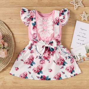 Productos de Calidad, Conjunto de Ropa de 2 Piezas para Bebé Niña con Flores Bordadas, Vestidos Bordados, Pijamas Infantiles, Chaquetas para Niñas - Product Image 1