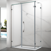 Cabines de douche de luxe pour salle de bain, design élégant, cabine de douche à l'italienne, paroi de douche en verre sans cadre