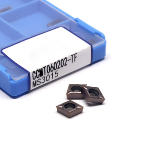 Inserto de carburo de tungsteno DINGLI CCMT060202-TF para trabajo en metal - Product Image 1