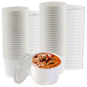 Tazón de Papel Kraft Personalizado de 750 ml y 1.5 L, Tazón Desechable para Llevar, para Sopa, Hamburguesas, Sándwiches, Reciclable y Compostable con Tapa - Product Image 1
