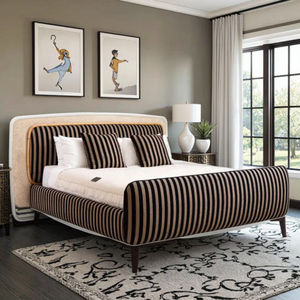 <span class=keywords><strong>Lit</strong></span> rembourré en tissu minimaliste de style italien avec couleurs mélangées et personnalisation de haute qualité - Product Image 5