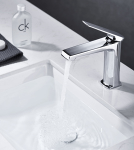 Grifo de un solo orificio para baño, grifería de agua fría y caliente para Hotel, contemporáneo - Product Image 5