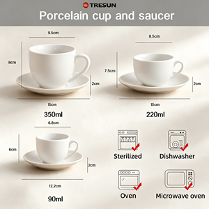 Set Personalizzato di Tazza e Piattino in Porcellana Bianca, Tazza in Ceramica <span class=keywords><strong>con</strong></span> <span class=keywords><strong>Nome</strong></span> per Regalo, Tè del Pomeriggio o Uso in Caffetteria - Product Image 3
