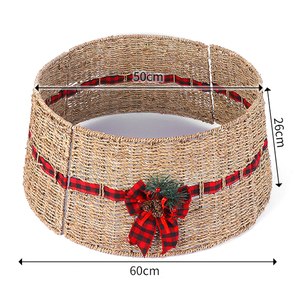 Giáng sinh tự nhiên lớn cỏ biển wicker dệt mây cây váy cơ sở Bìa - Product Image 5