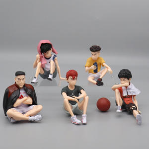 Statuetta in PVC di Sakuragi Hanamichi, Rukawa Kaede e Akagi Shintaro in posizione seduta, modello da collezione per auto, fatta a mano. - Product Image 1
