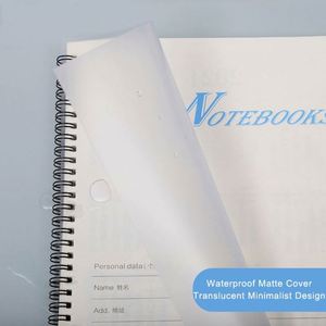 Best Price 100 <b>Sheets</b> PVC Cover Business Style <b>Silk</b> Screen Printed School Writing Book Custom A6 B5 A4 A5 Spiral Notebook for - Product Image 5