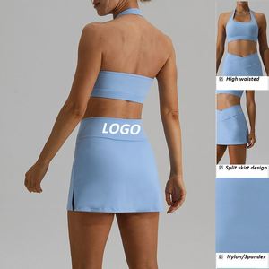 Conjunto Deportivo Personalizado para Mujer, Ropa de Running y Fitness para Exteriores, Vestido Deportivo, Falda, Conjunto de Yoga de Dos Piezas, Conjunto de Falda de Tenis - Product Image 2