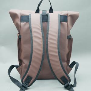 Women's Roll Top Backpack <b>Nylon</b> Adjustable Strap Multi-pocket Casual Commute Fashion Lightweight Shoulder Bag Stylish Trendy - Product Image 4