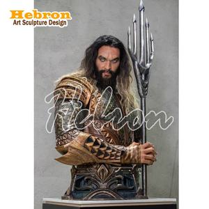 Escultura de Resina Hecha a Mano de la Liga de la Justicia de DC, Aquaman con Tridente, Busto de Aquaman de Anime - Product Image 5