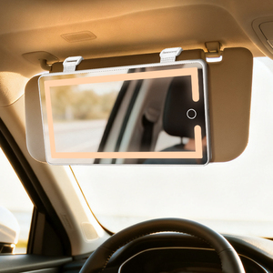 Espejo de Maquillaje con Luces LED Recargable de Alta Calidad con 3 Modos de Luz, Espejo Cosmético para Visera de Coche - Product Image 3