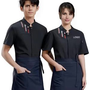 Nuevo Chef Catering Service Mujeres Hombres Abrigo Hotel Uniformes Bolsillos Camisa Restaurante Personal Uniforme - Product Image 5